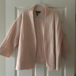 Lauren Ralph Lauren Wool and Rabbit Hair Size 2X Cable Knit Open Front Cardigan